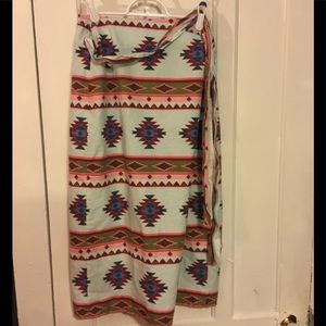 Multi American Eagle Wrap Skirt